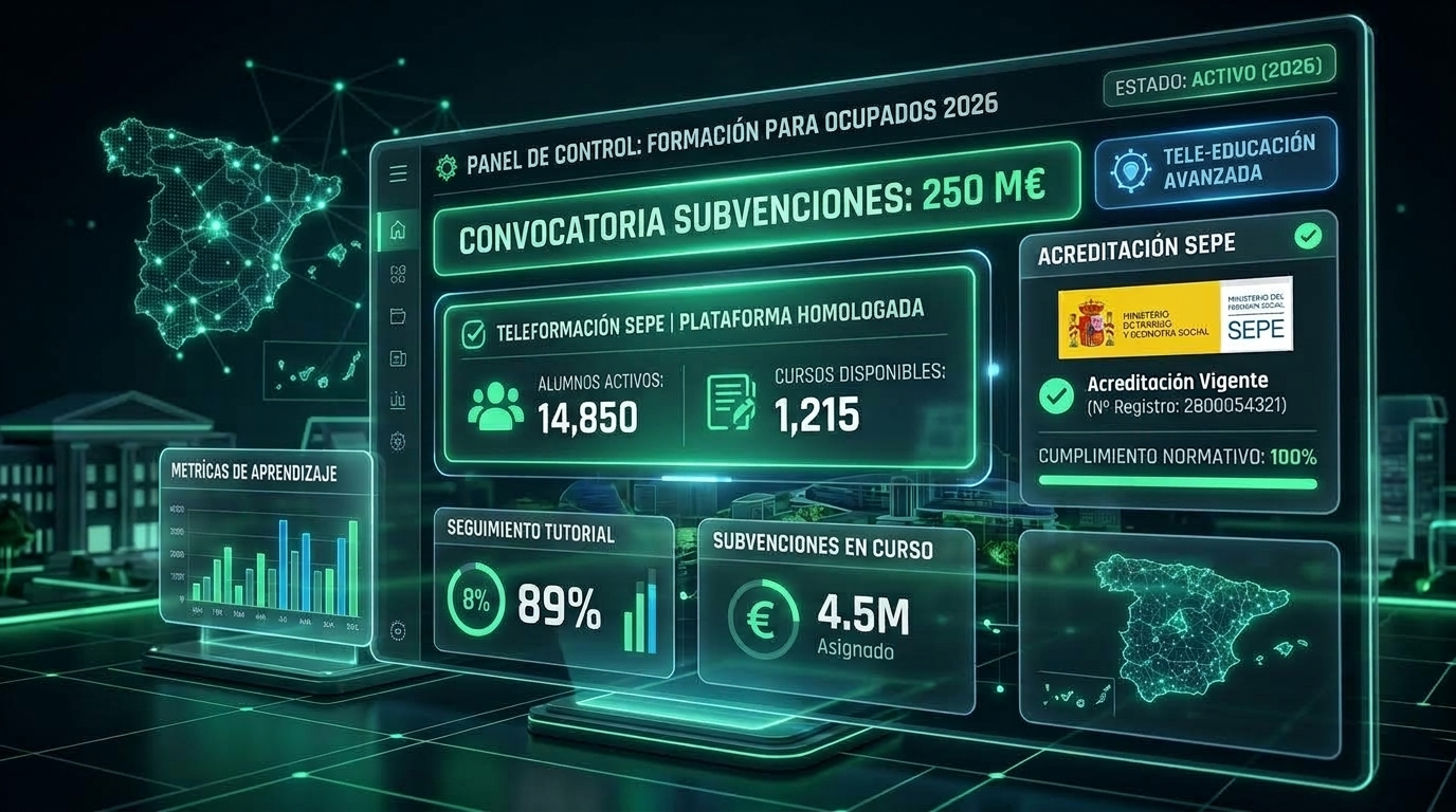 Convocatoria estatal de 250 millones para formar a personas ocupadas